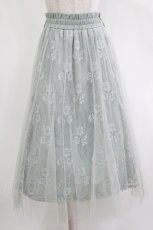画像1: axes femme / チュールレーススカート M ミント H-26-10-29-018-AX-SK-NS-ZH (1)
