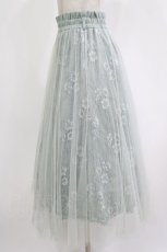 画像2: axes femme / チュールレーススカート M ミント H-26-10-29-018-AX-SK-NS-ZH (2)