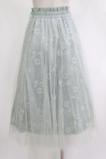 画像3: axes femme / チュールレーススカート M ミント H-26-10-29-018-AX-SK-NS-ZH (3)