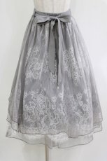 画像1: axes femme POETIQUE / バックフリルチュールスカート M グレー H-26-10-29-019-AX-SK-NS-ZH (1)