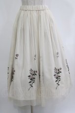 画像1: an another angelus / イングリッシュローズ刺繍チュールスカート Free L/BEIGE H-26-10-29-021-CA-SK-NS-ZH (1)