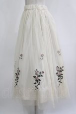 画像2: an another angelus / イングリッシュローズ刺繍チュールスカート Free L/BEIGE H-26-10-29-021-CA-SK-NS-ZH (2)