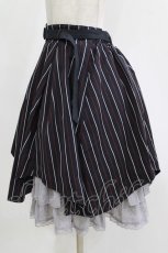画像2: axes femme POETIQUE / ベルト付イレヘムフリルスカート M ネイビー H-26-10-29-024-AX-SK-YZ-ZH (2)