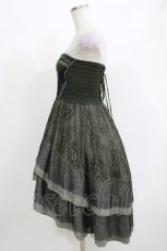 画像7: OZZ ANGELO / フィッシュテールハイウエストスカート  緑 H-26-10-30-027-OO-SK-AK-ZH (7)