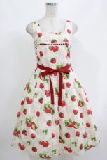 画像1: Emily Temple cute / Dear Strawberryノースリーブワンピース  アイボリー H-26-10-30-004-ET-OP-KB-ZH (1)