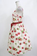 画像2: Emily Temple cute / Dear Strawberryノースリーブワンピース  アイボリー H-26-10-30-004-ET-OP-KB-ZH (2)