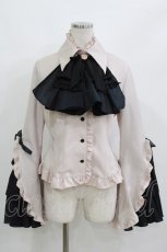 画像1: MARBLE / カメオタイ付き後編み上げブラウス M ベージュ H-26-10-30-046-GO-BL-AK-ZH (1)