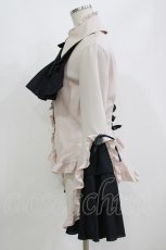 画像2: MARBLE / カメオタイ付き後編み上げブラウス M ベージュ H-26-10-30-046-GO-BL-AK-ZH (2)