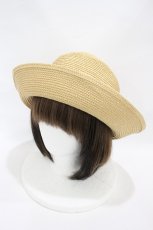 画像1: axes femme / フラワーストローハット  アイボリー H-26-10-30-1001-AX-AC-YZ-ZH (1)