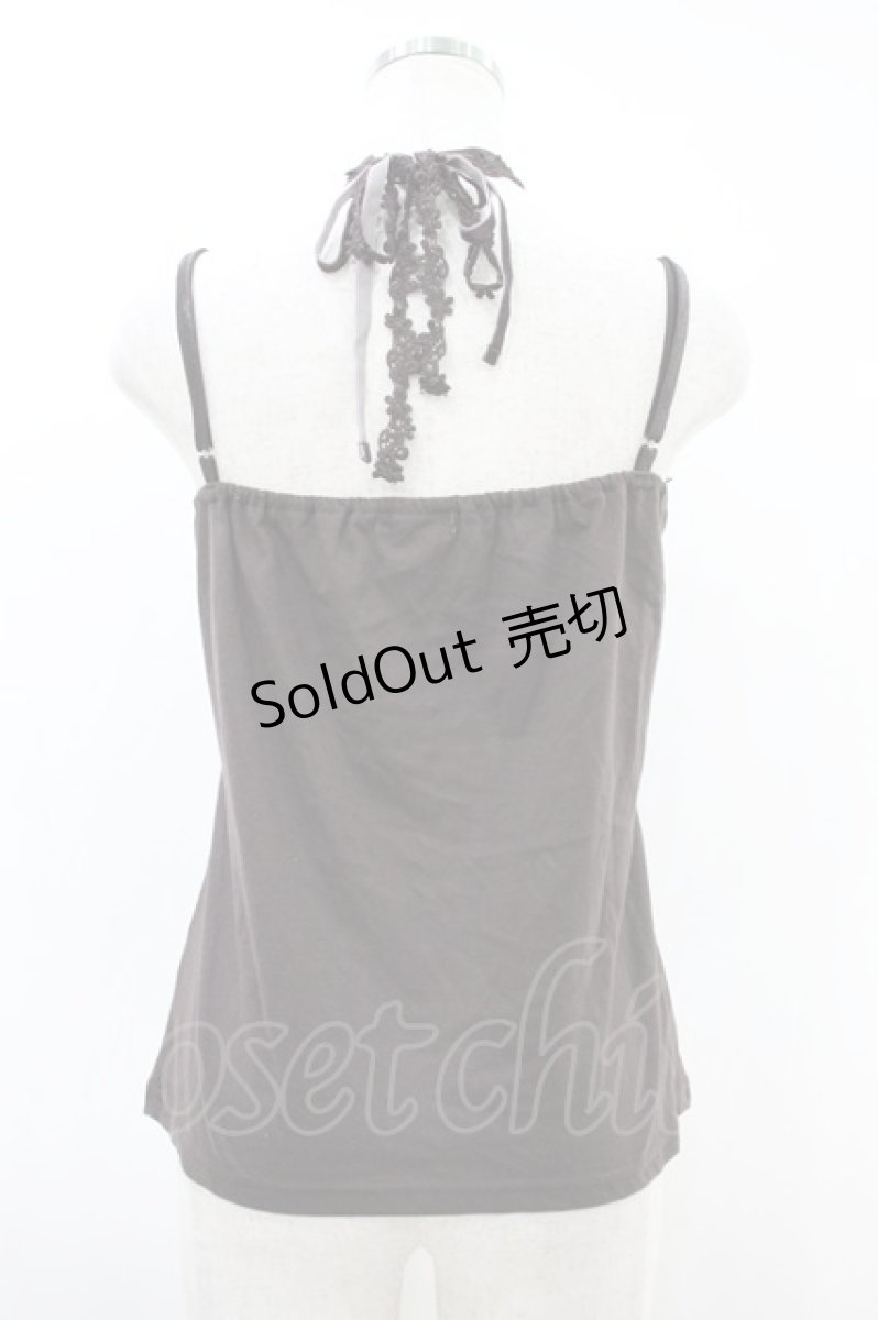 画像2: axes femme / ホルター付コサージュキャミ M ブラウン H-26-10-30-1029-AX-TO-NS-ZH (2)