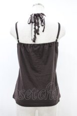 画像2: axes femme / ホルター付コサージュキャミ M ブラウン H-26-10-30-1029-AX-TO-NS-ZH (2)