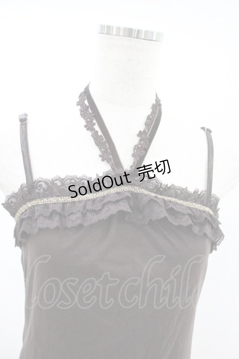 画像3: axes femme / ホルター付コサージュキャミ M ブラウン H-26-10-30-1029-AX-TO-NS-ZH (3)