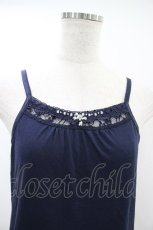 画像3: axes femme / 裾シフォンキャミソール M ネイビー H-26-10-30-1033-AX-TO-NS-ZH (3)