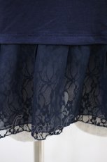 画像4: axes femme / 裾シフォンキャミソール M ネイビー H-26-10-30-1033-AX-TO-NS-ZH (4)