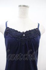 画像3: axes femme / パール使いキャミソール M ネイビー H-26-10-30-1034-AX-TO-NS-ZH (3)