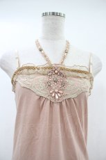 画像3: axes femme / ラメレースビジューキャミソール M ピンク H-26-10-30-1039-AX-TO-NS-ZH (3)