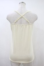 画像2: axes femme / クロスストラップレースモチーフキャミ M 生成り H-26-10-30-1043-AX-TO-NS-ZH (2)