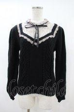 画像1: axes femme / ブロッキングニットプルオーバー M ブラック H-26-10-30-1059-AX-TO-NS-ZH (1)