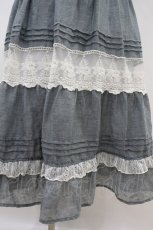 画像4: axes femme / コットンティアードマキシOP M ブルー H-26-10-30-1015-AX-OP-NS-ZH (4)