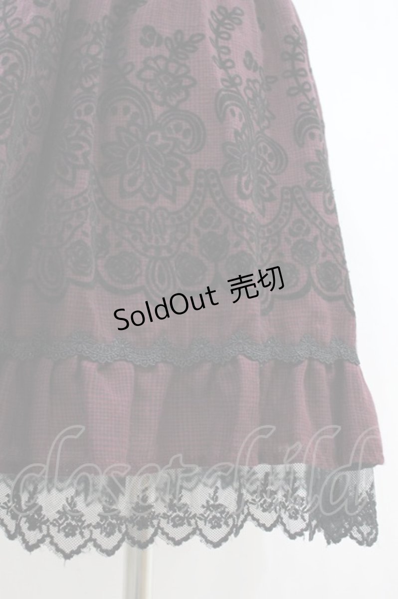 画像3: axes femme / フロッキーptチェックスカート M ワイン H-26-10-30-1022-AX-SK-NS-ZH (3)