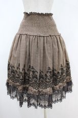 画像2: axes femme / フロッキーptチェックスカート M ブラウン H-26-10-30-1024-AX-SK-NS-ZH (2)