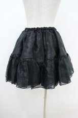 画像2: metamorphose / オーガンジーパニエ  ブラック H-26-10-30-1026-ME-SK-YZ-ZH (2)