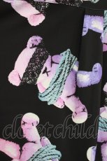 画像4: LISTEN FLAVOR / 囚われのベア総柄シャツ F 黒 H-26-10-30-048-PU-BL-AK-ZH (4)