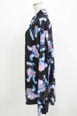 画像2: LISTEN FLAVOR / 囚われのベア総柄シャツ F 黒 H-26-10-30-049-PU-BL-AK-ZH (2)