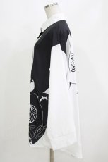 画像2: NieR Clothing / プリントシャツ  黒×白 H-26-10-30-051-PU-TO-AK-ZH (2)