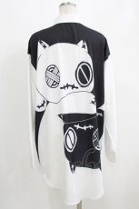 画像3: NieR Clothing / プリントシャツ  黒×白 H-26-10-30-051-PU-TO-AK-ZH (3)