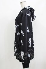 画像2: NieR Clothing / 総柄ZIPパーカー F 黒 H-26-10-30-059-PU-TO-AK-ZH (2)