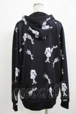 画像3: NieR Clothing / 総柄ZIPパーカー F 黒 H-26-10-30-059-PU-TO-AK-ZH (3)
