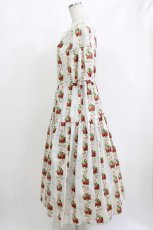 画像2: Melody BasKet / Strawberry Roseスクエアネックワンピース L アイボリー H-26-10-30-015-LO-OP-AK-ZH (2)