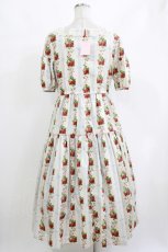 画像3: Melody BasKet / Strawberry Roseスクエアネックワンピース L アイボリー H-26-10-30-015-LO-OP-AK-ZH (3)