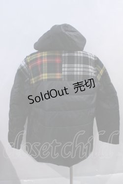 画像2: 【SALE】PINK HOUSE / タータンチェック切り替えフードブルゾン  黒チェック I-23-12-07-012-LO-JA-HD-ZT-C038