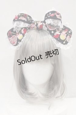 画像9: BABY,THE STARS SHINE BRIGHT / くみゃちゃんのクリスマスマーケットジャンパースカートI&カチューシャセット  黒 I-23-12-11-005-BA-OP-HD-ZI