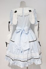 画像2: BABY,THE STARS SHINE BRIGHT / Dreaming Aliceワンピース  サックスＸ白 I-23-12-13-026-BA-OP-HD-ZI (2)