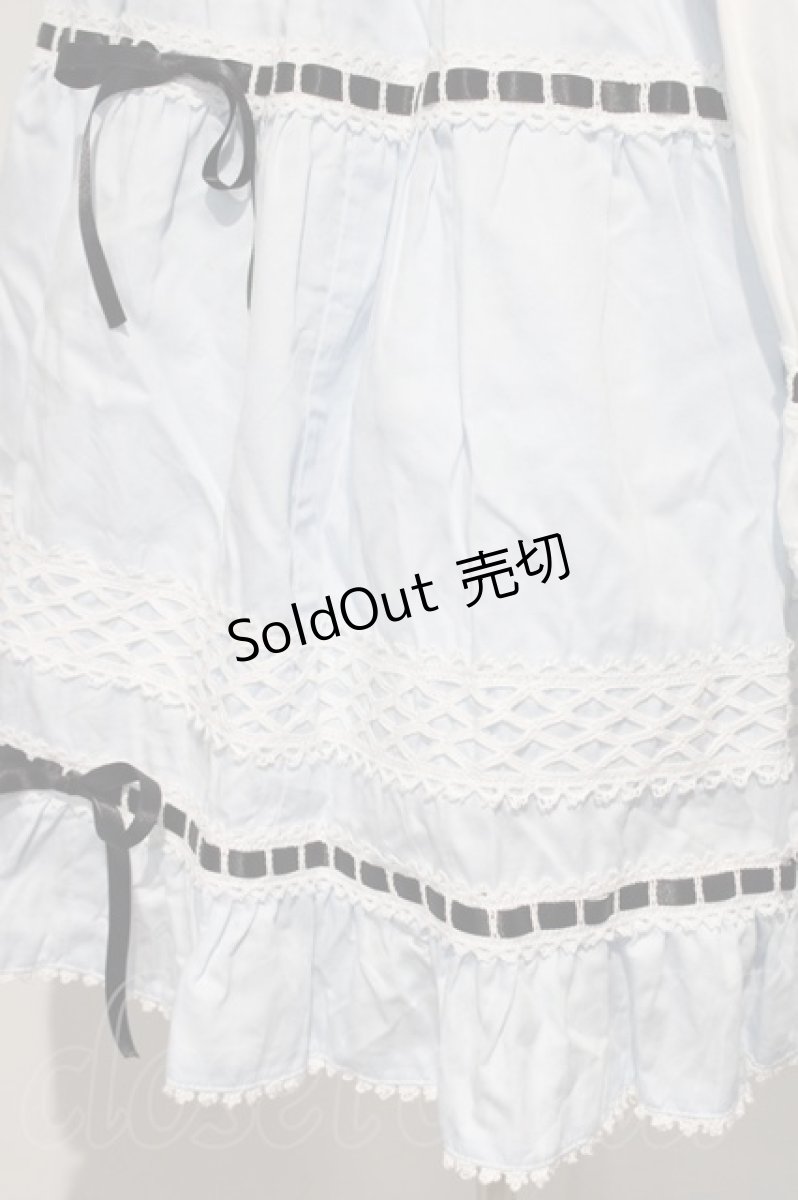 画像4: BABY,THE STARS SHINE BRIGHT / Dreaming Aliceワンピース  サックスＸ白 I-23-12-13-026-BA-OP-HD-ZI (4)