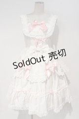 BABY,THE STARS SHINE BRIGHT / Sweet Heartくみゃちゃんジャンパースカート  白 I-23-12-13-028-BA-OP-HD-ZI