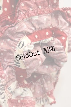 画像8: WONDERFUL WORLD / ロゴリボンドット半袖ボリュームワンピースセット  赤Ｘ白 I-23-12-20-074-LO-OP-HD-ZI