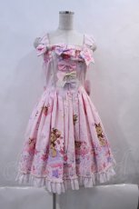 画像1: BABY,THE STARS SHINE BRIGHT / くみゃちゃんのキラキラMilky Way柄ジャンパースカートI  ピンク I-23-12-22-002-BA-OP-HD-ZI (1)