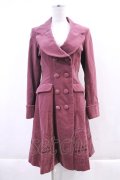 metamorphose / coat 刺繍入りコートワンピース(別珍)  ピンク I-23-12-31-033-ME-CO-HD-ZI