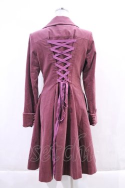 画像2: metamorphose / coat 刺繍入りコートワンピース(別珍)  ピンク I-23-12-31-033-ME-CO-HD-ZT-C054