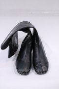 NieR Clothing / スクエアトゥロングブーツ 24CM 黒 I-24-01-08-147-PU-SH-HD-ZT-K014