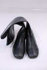 NieR Clothing / スクエアトゥロングブーツ 24CM 黒 I-24-01-08-147-PU-SH-HD-ZT-K014