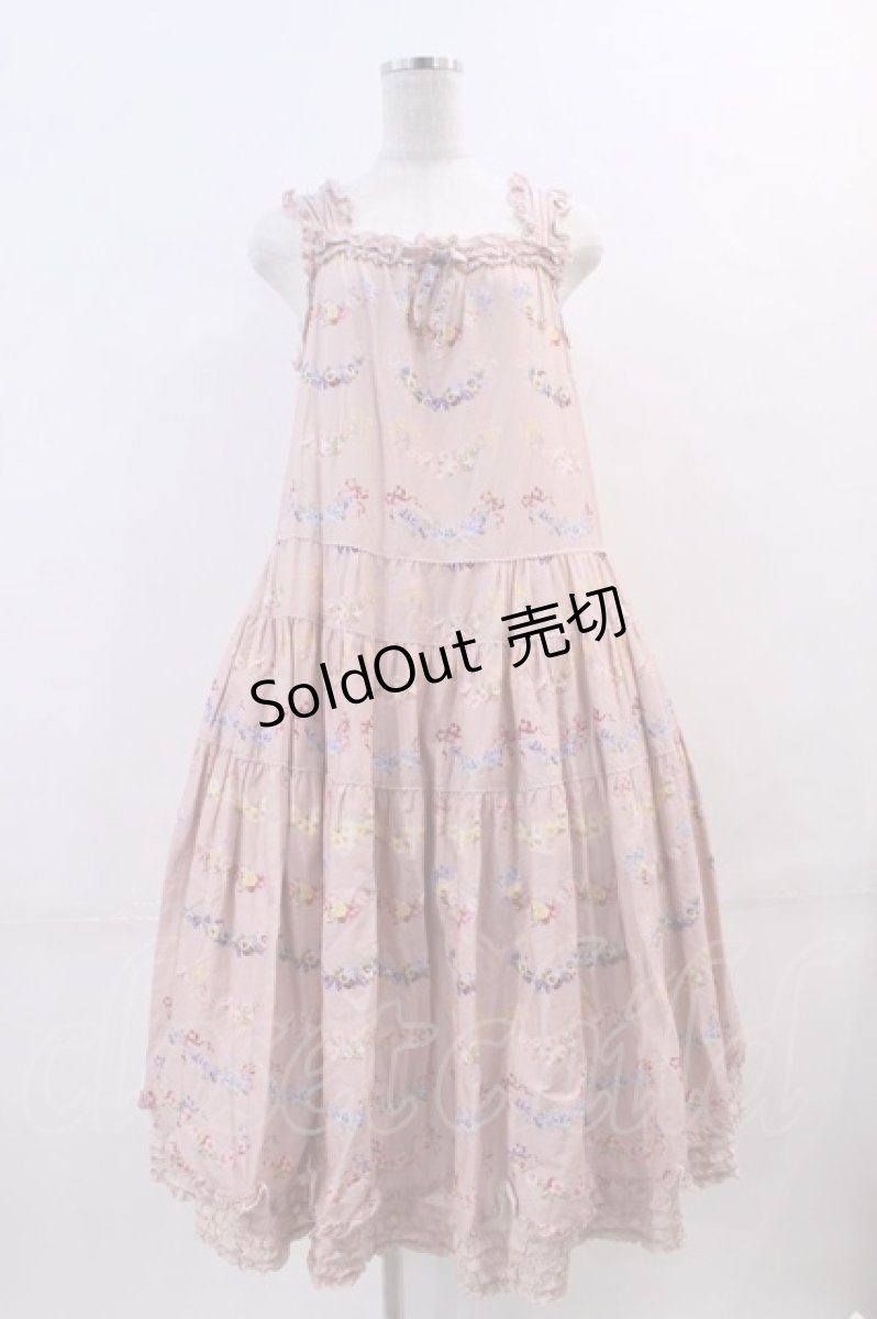 画像1: PINK HOUSE / le langage des fleurs ptミディワンピース  ピンク I-24-01-12-024-LO-OP-HD-ZI (1)