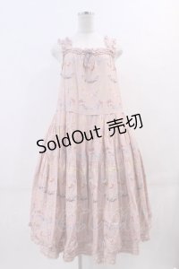 PINK HOUSE / le langage des fleurs ptミディワンピース  ピンク I-24-01-12-024-LO-OP-HD-ZI