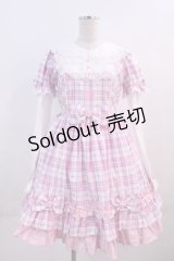 Angelic Pretty / Sprinkle Heart Tartanワンピース  ピンクチェックＸ白 I-24-01-12-003-AP-OP-HD-OS