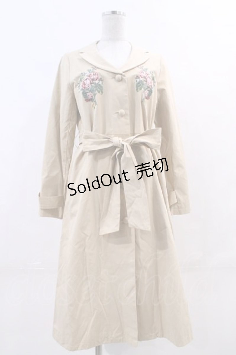 画像1: 【SALE】an another angelus / フラワー刺繍コートワンピース  ベージュ I-24-01-16-033-CA-CO-HD-ZTC054 (1)