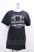 Candy Stripper / 東京キャンディTシャツ L 黒Ｘ白 I-24-01-21-051-PU-TO-HD-ZI